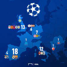 Ligue des champions le 30 juillet à 16h27 la super coupe d'europe pourra accueillir du public, annonce l'uefa. Befoot Pa Twitter La Carte Des Clubs Vainqueurs De La Ligue Des Champions