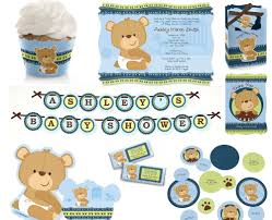 Cute teddy bear blue balloons boy baby shower invitation. Teddy Bear Baby Shower Ideas Baby Ideas