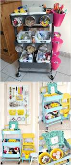 Ikea Wagen Zur Aufbewahrung Von Werkzeugen Und Bastelutensilien Kids Craft Storage Craft Room Organization Craft Room Storage