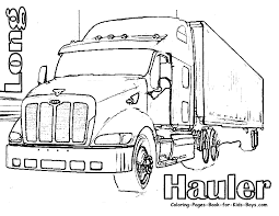Printable big truck coloring pages. 18 Wheeler Coloring Pages Coloring Home