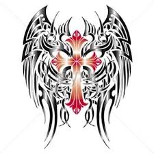 Tribal cross with wings tattoo. Pin On Things I Like