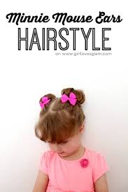 Would you try this minnie mouse buns tutorial by mamamia.com.au. Minnie Mouse Ears Toddler Hairstyle Girl Loves Glam