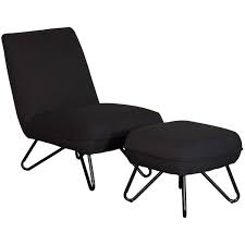 Get 5% in rewards with club o! Cortina Black Armless Chair And Ottoman Cor51 Fy26 Afw Com