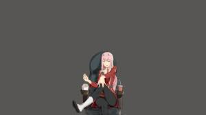 Zero two desktop wallpapers, hd backgrounds. Desktop Wallpaper Uniform Chair Sit Minimal Zero Two Hd Image Picture Background 24415c