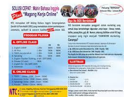 Tidak hanya itu, toefl juga. Ntc Kursus Inggris Brosur Ntc Kursus Inggris Baru