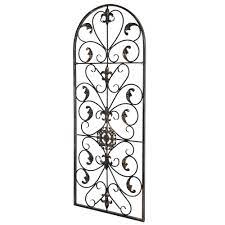 Metal ladybird wall art decorative summer garden decoration ornament. Large Tuscan Wrought Iron Metal Wall Decor Rustic Antique Garden Indoor Outdoor Ebay