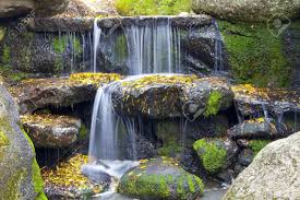 Waterfall In The Forest Beautiful Background Of Stone Water Stock Photo Picture And Royalty Free Image Image 18466631