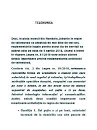 Vă prezentăm în continuare cele mai importante prevederi ale legii. Referat Telemunca