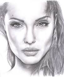 Angelina Jolie Celebrity Art Drawings Celebrity Drawings Portrait Sketches