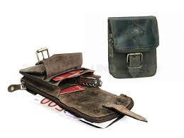 greenburry vintage leer heuptas heuptas hip zak met roller slot antiek bruin of olijf leder gurteltasche hufttasche leder leder