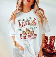 Comfort Colors Christmas Shirt, Mrs Claus Gingerbread Bakery Shirt,  Christmas Cookies Baking Shirt, Retro Christmas North Pole Bakery Tshirt