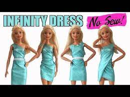 We are here for the rescue with these amazing and easy to sew 10 free barbie clothes patterns to inspire you and take away your barbie outfit problems! How To Make An Infinity Dress No Sew Clothes For Barbie Youtube Sewing Barbie Clothes Barbie Doll Clothing Patterns Crochet Barbie Clothes