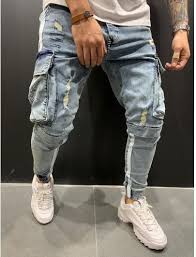 Take your regular jeans and add a few rips, shreds, scrapes, frays and fades to it. Men New 2020 Fashion Ripped Denim Jeans Ripped Jeans Men Jogger Jeans Men Jeans Pants