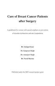 Pdf Care Of Breast Cancer Patients After Surgery A Guidebook For Women With Special Emphasis On Prevention Of Shoulder Dysfunction And Arm Lymphedema