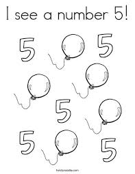 Number five activity coloring page. I See A Number 5 Coloring Page Twisty Noodle Coloring Pages Coloring Home