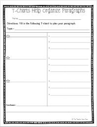Here S An Example Of A T Chart That We Use To Organize Our Paragraph Writing Lots Of Ready To U Teaching Paragraphs Teaching Paragraph Writing Writing Lessons