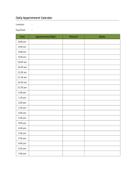 Daily Calendar Template Daily Planner Template Daily Calendar Template Appointment Calendar