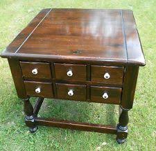 Ethan Allen Antiqued Old Tavern Pine Collection Side Table Ebay Coffee Table Pine Coffee Table Cheap Coffee Table