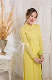 Áo Dài Cưới Bigsize Màu Vàng