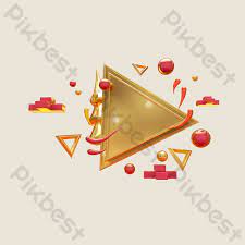 لوحة المثلث الذهبي c4d عنصر زخرفي للتجارة الإلكترونية صور png psd تحميل مجاني pikbest cards playing cards powerpoint