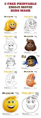 5 Free Printable Emoji Movie Mask For Kids Emoji Movie Mask For Kids Printables Free Kids