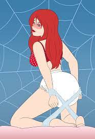 X 上的34Qucker：「Here's a commission featuring Mary Jane Watson, bound up in a  spider-web hogtie, waiting for her “Tiger”~! Enjoy~! #diaper #abdl #ageplay  t.co5RUxEmQ4ry」  X