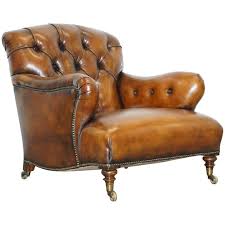 Rare Find Early Victorian Walnut Howard And Son S Fully Restored Club Armchair Club Armchair Brown Leather Armchair Armchair