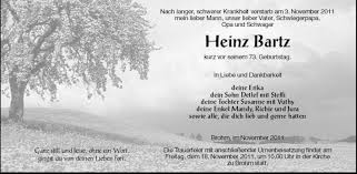 Heinz Bartz-Brohm, im November | Nordkurier Anzeigen