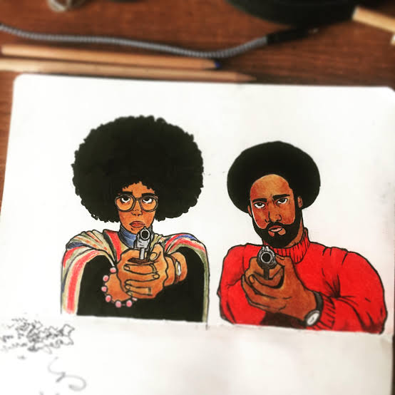 My drawing of the best shot from a phenomenal movie, The Blackkklansman :  r/movies