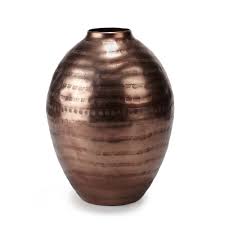 Coline Vase Rond En Aluminium Couleur Cuivre H29cm Cuivre Decoration Deco Maison Alinea Vase Decoration Interieure Vase Rond