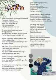 Lirik lagu let go bts easy. Bts Jimin Filter Lyrics Lirik Kutipan Lirik Lirik Lagu