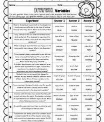 Experimental Variables Worksheet Answers Unique Independent Dependent Variables Science Color By Number In 2020 Persuasive Writing Prompts Variables Science
