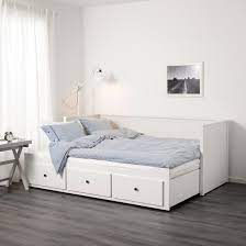 hemnes daybed with 3 drawers 2 mattresses white minnesund firm twin ikea in 2021 hemnes day bed day bed frame daybed frame