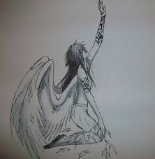 Anime For Dark Anime Fallen Angels Angel Drawing Angel Sketch Anime Sketch