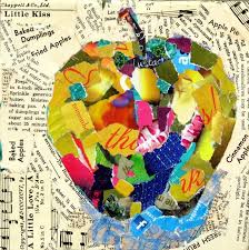 Nancy Standlee Art Blog Mixed Media Torn Paper Collage Painting Love The Music In The Background Paper Collage Art For Kids Paper Art