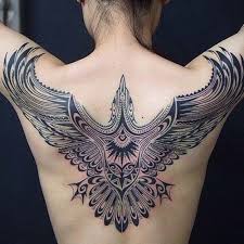 Tribal Bird Tattoo Sirt Kus Dovmesi Tribal Dovmeler Erkek Dovmeleri Dovmeli Kadin