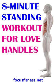 8 Minute Standing Workout For Love Handles For Men And Women Love Handle Workout Standing Workout Love Handles