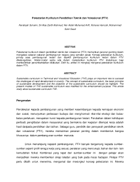 Seperti yang selalu disebutkan oleh salah satu dosen kami bahwa kami ini bagaikan pisau belati yang dimana kami memiliki dua kemampuan dan. Pdf Pelestarian Kurikulum Pendidikan Teknik Dan Vokasional Ptv Nor Aidah Mohamad Ariff Academia Edu