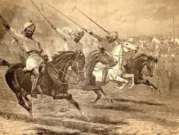 India, Native Cavalry Tent-Pegging ...