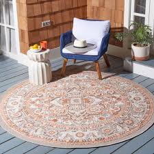 Made from weather and sun resistant materials, indoor outdoor rugs can breath life into any space; Safavieh Cabana Aria 6 7 Round Indoor Outdoor Rug 9942842 Hsn