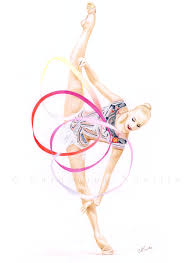 Rg Sketches L Yana Kudryavtseva 001 Portrait Gimnacia Ritmica Ritmica Gimnasia Dibujo