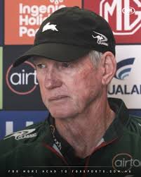 The Rabbitohs had conceded three unanswered tries in 15 minutes to the  Bulldogs before a 29-minute lightning storm delay. As his players huddled  in the sheds, unimpressed supercoach Wayne Bennett pulled a