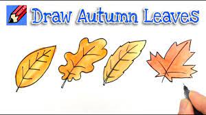 How To Draw Autumn Or Fall Leaves Real Easy Fall Leaves Drawing Leaf Drawing Easy Leaf Drawing