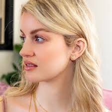 Boucles d'oreilles Dainty Heart, Boucles d'oreilles Trendy Heart Stud avec  Cubic Zirconia