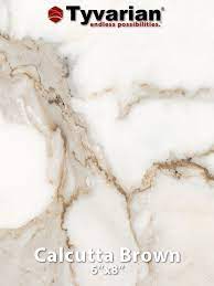 Calcutta Brown Tyvarian Is Manufactured Using Technology That Incorporates High Definition Im Marble Bathroom Calcutta Marble Bathroom White Marble Bathrooms