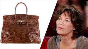 Jane uses a single birkin in a neutral color until it is wrecked; Jane Birkin Wants Her Name Off Hermes Crocodile Bag