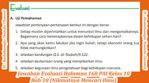Jual kebutuhan sekolah pbt pendalaman buku teks pendidikan agama. Jawaban Evaluasi Halaman 156 Pai Kelas 10 Bab 9 Meneladani Perjuangan Rasulullah Saw Youtube