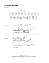 Check spelling or type a new query. We Are The Champions Sheet Music Queen Guitar Chords Lyrics
