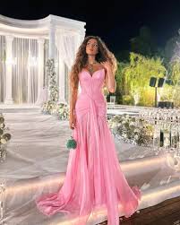 ‫فستان سواريه وردي أنيق - فساتين اكليل | Eklil Dresses‬‎