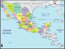 Mapa de mexico y sus estados. Mapa De Mexico Con Nombres Y Capitales